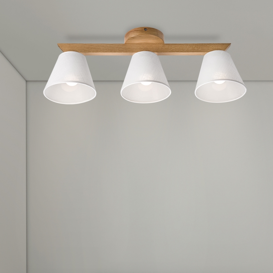 Brilagi - LED  Żyrandol natynkowy ANTHONY 3xE14/40W/230V dąb/biały