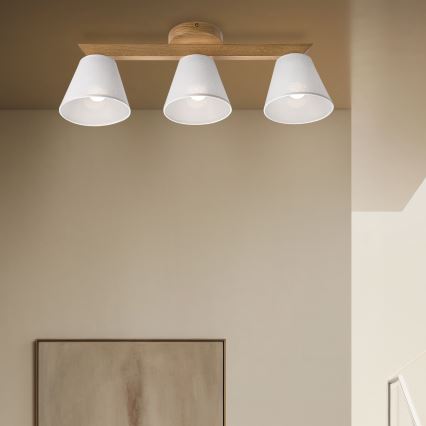 Brilagi - LED  Żyrandol natynkowy ANTHONY 3xE14/40W/230V dąb/biały