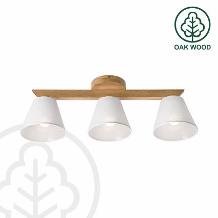 Brilagi - LED  Żyrandol natynkowy ANTHONY 3xE14/40W/230V dąb/biały
