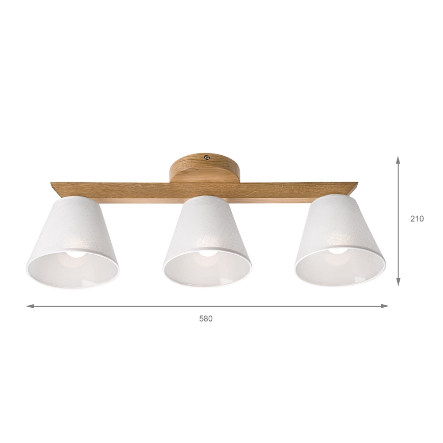 Brilagi - LED  Żyrandol natynkowy ANTHONY 3xE14/40W/230V dąb/biały