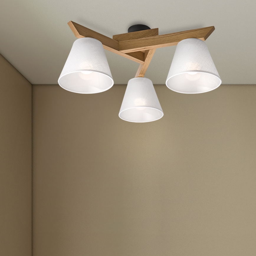 Brilagi - LED  Żyrandol natynkowy ANTHONY 3xE14/40W/230V dąb/biały