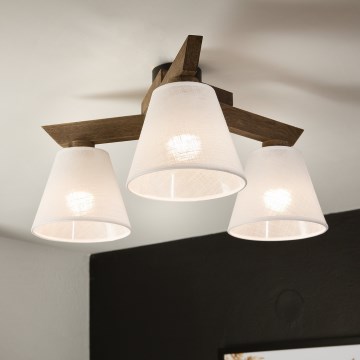 Brilagi - LED  Żyrandol natynkowy ANTHONY 3xE14/40W/230V dąb/biały