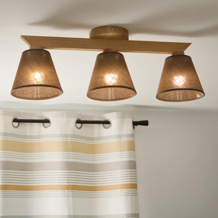Brilagi - LED  Żyrandol natynkowy ANTHONY 3xE14/40W/230V dąb/brązowy