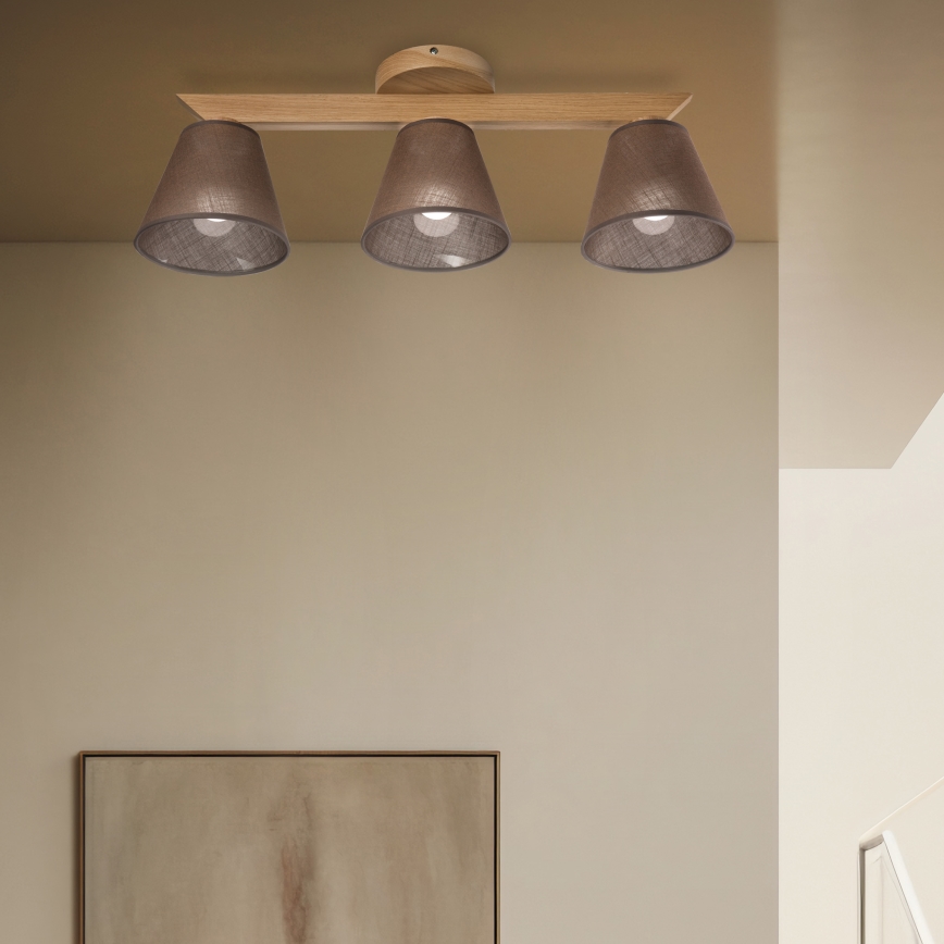 Brilagi - LED  Żyrandol natynkowy ANTHONY 3xE14/40W/230V dąb/brązowy