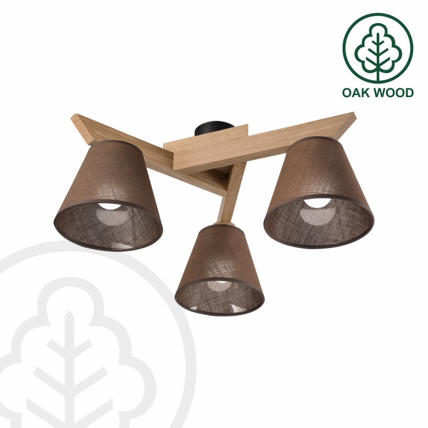 Brilagi - LED  Żyrandol natynkowy ANTHONY 3xE14/40W/230V dąb/brązowy