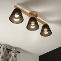 Brilagi - LED  Żyrandol natynkowy ANTHONY 3xE14/40W/230V dąb/czarny