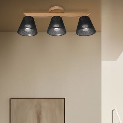 Brilagi - LED  Żyrandol natynkowy ANTHONY 3xE14/40W/230V dąb/czarny