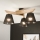 Brilagi - LED  Żyrandol natynkowy ANTHONY 3xE14/40W/230V dąb/czarny
