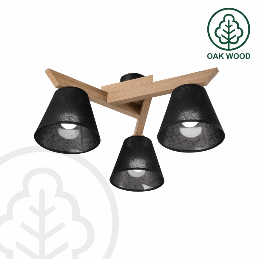 Brilagi - LED  Żyrandol natynkowy ANTHONY 3xE14/40W/230V dąb/czarny
