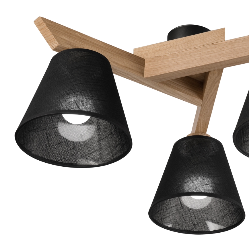 Brilagi - LED  Żyrandol natynkowy ANTHONY 3xE14/40W/230V dąb/czarny