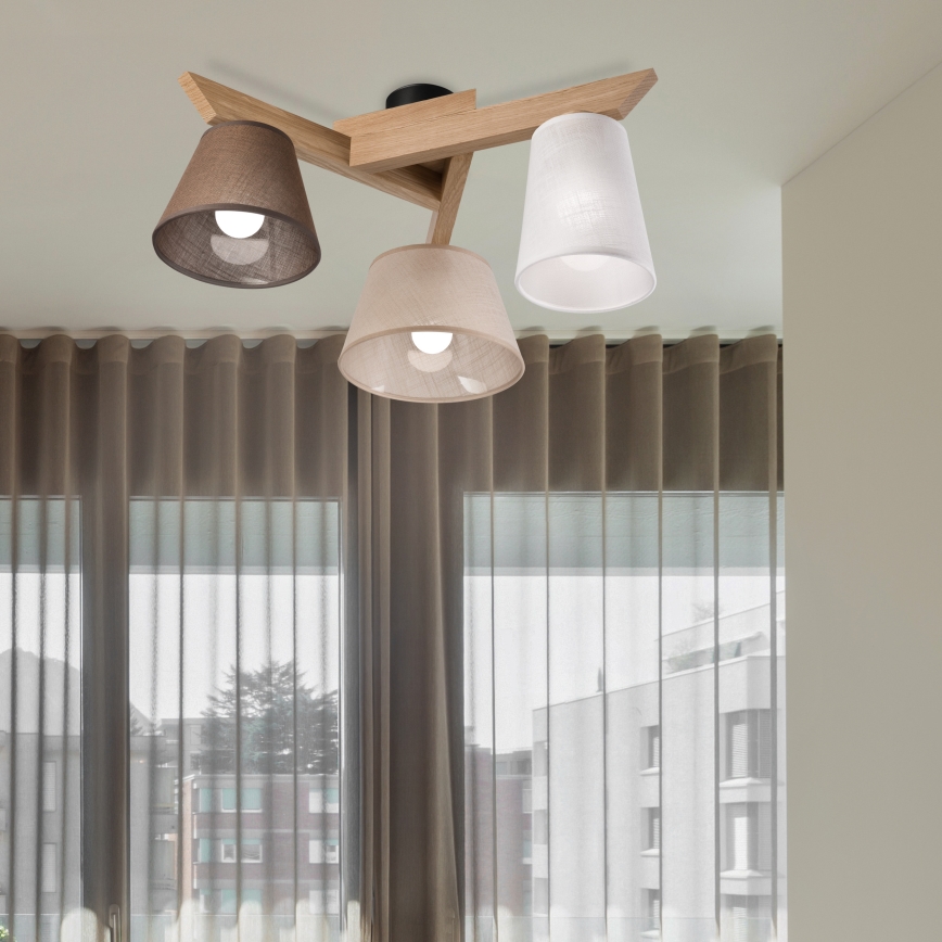 Brilagi - LED  Żyrandol natynkowy ANTHONY 3xE14/40W/230V dąb
