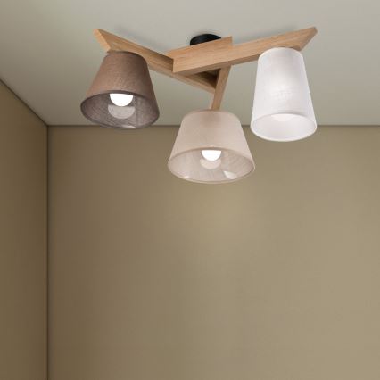 Brilagi - LED  Żyrandol natynkowy ANTHONY 3xE14/40W/230V dąb