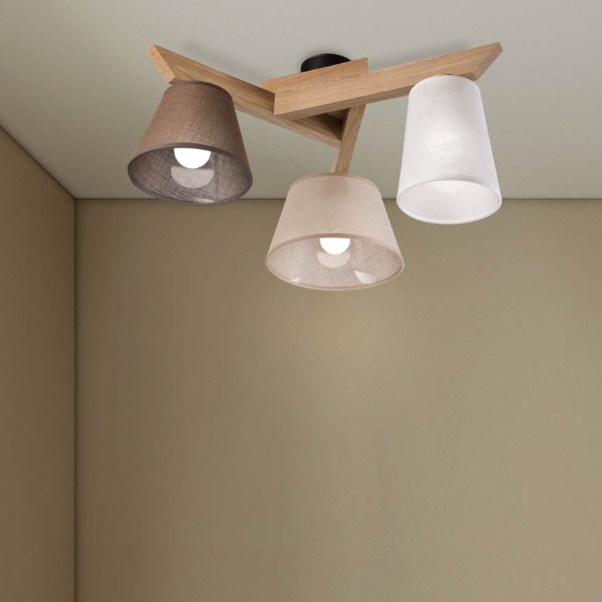 Brilagi - LED  Żyrandol natynkowy ANTHONY 3xE14/40W/230V dąb