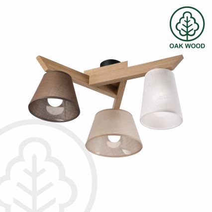 Brilagi - LED  Żyrandol natynkowy ANTHONY 3xE14/40W/230V dąb