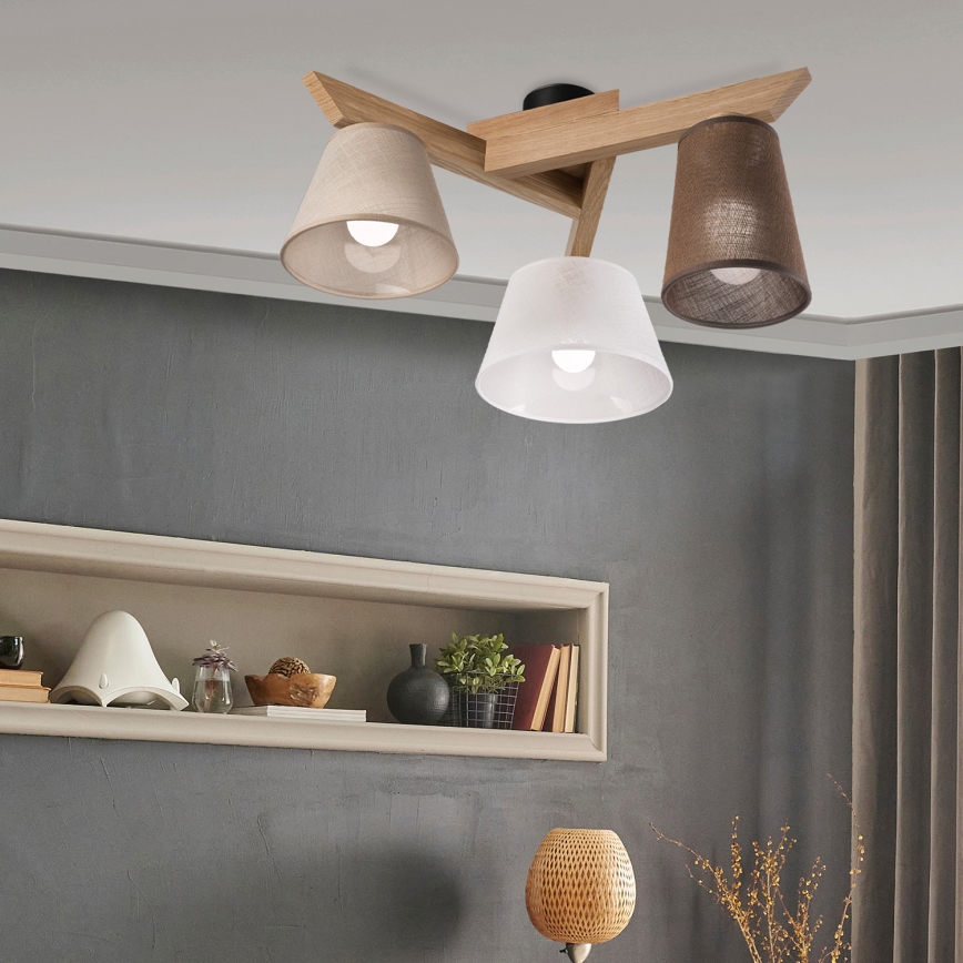 Brilagi - LED  Żyrandol natynkowy ANTHONY 3xE14/40W/230V dąb