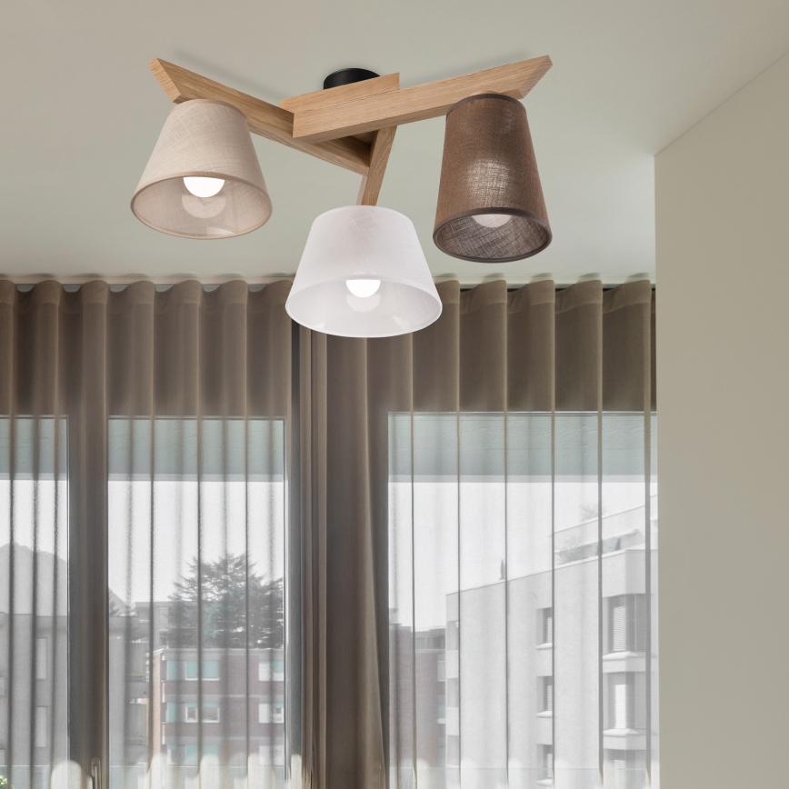 Brilagi - LED  Żyrandol natynkowy ANTHONY 3xE14/40W/230V dąb