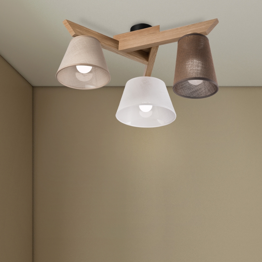 Brilagi - LED  Żyrandol natynkowy ANTHONY 3xE14/40W/230V dąb
