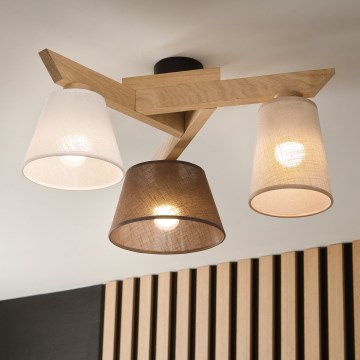 Brilagi - LED  Żyrandol natynkowy ANTHONY 3xE14/40W/230V dąb