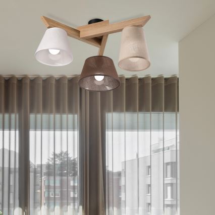 Brilagi - LED  Żyrandol natynkowy ANTHONY 3xE14/40W/230V dąb