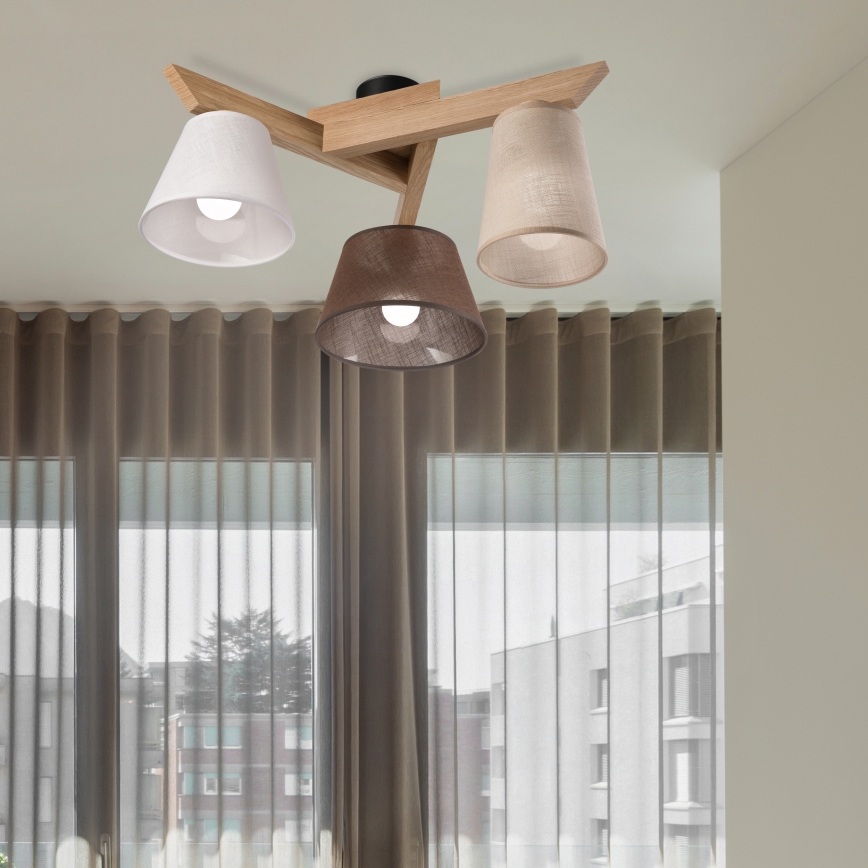 Brilagi - LED  Żyrandol natynkowy ANTHONY 3xE14/40W/230V dąb