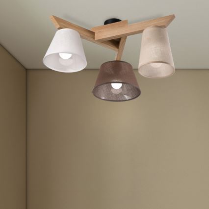 Brilagi - LED  Żyrandol natynkowy ANTHONY 3xE14/40W/230V dąb