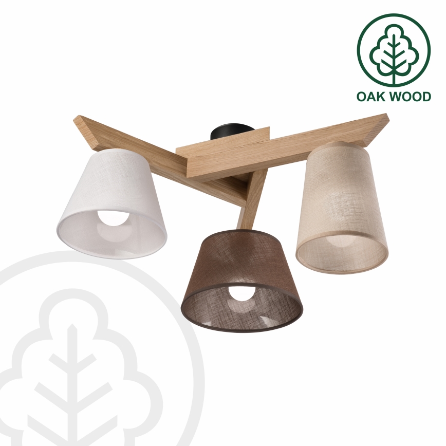 Brilagi - LED  Żyrandol natynkowy ANTHONY 3xE14/40W/230V dąb