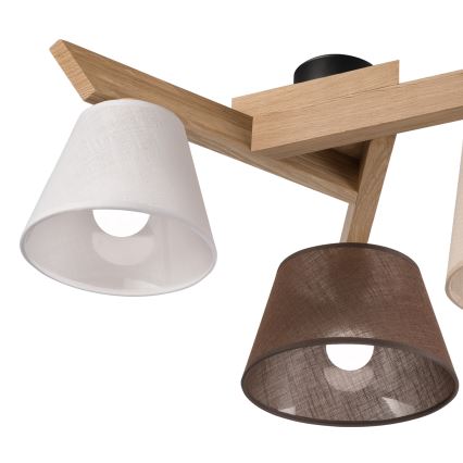 Brilagi - LED  Żyrandol natynkowy ANTHONY 3xE14/40W/230V dąb