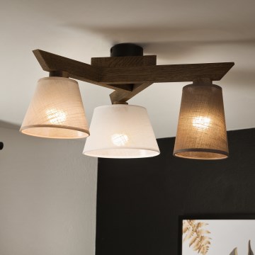 Brilagi - LED  Żyrandol natynkowy ANTHONY 3xE14/40W/230V dąb