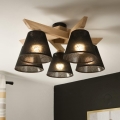 Brilagi - LED  Żyrandol natynkowy ANTHONY 5xE14/40W/230V dąb/czarny