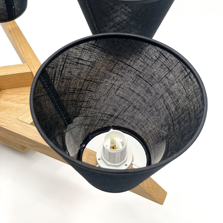 Brilagi - LED  Żyrandol natynkowy ANTHONY 5xE14/40W/230V dąb/czarny