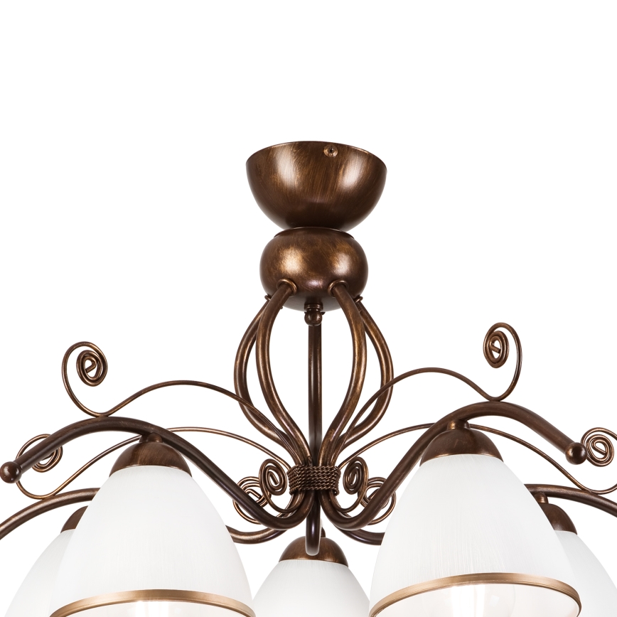 Brilagi - LED Żyrandol natynkowy ANTICO 5xE27/60W/230V brąz patyna