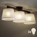BRILAGI - LED żyrandol natynkowy LATTE 3xE27/15W/230V sosna/biały