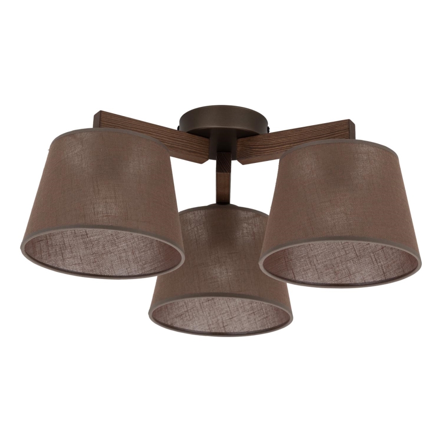 BRILAGI - LED żyrandol natynkowy LATTE 3xE27/15W/230V sosna/brązowy