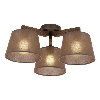 BRILAGI - LED żyrandol natynkowy LATTE 3xE27/15W/230V sosna/brązowy