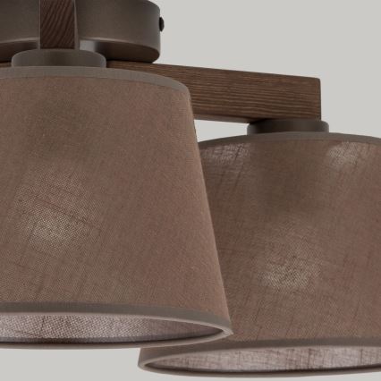 BRILAGI - LED żyrandol natynkowy LATTE 3xE27/15W/230V sosna/brązowy