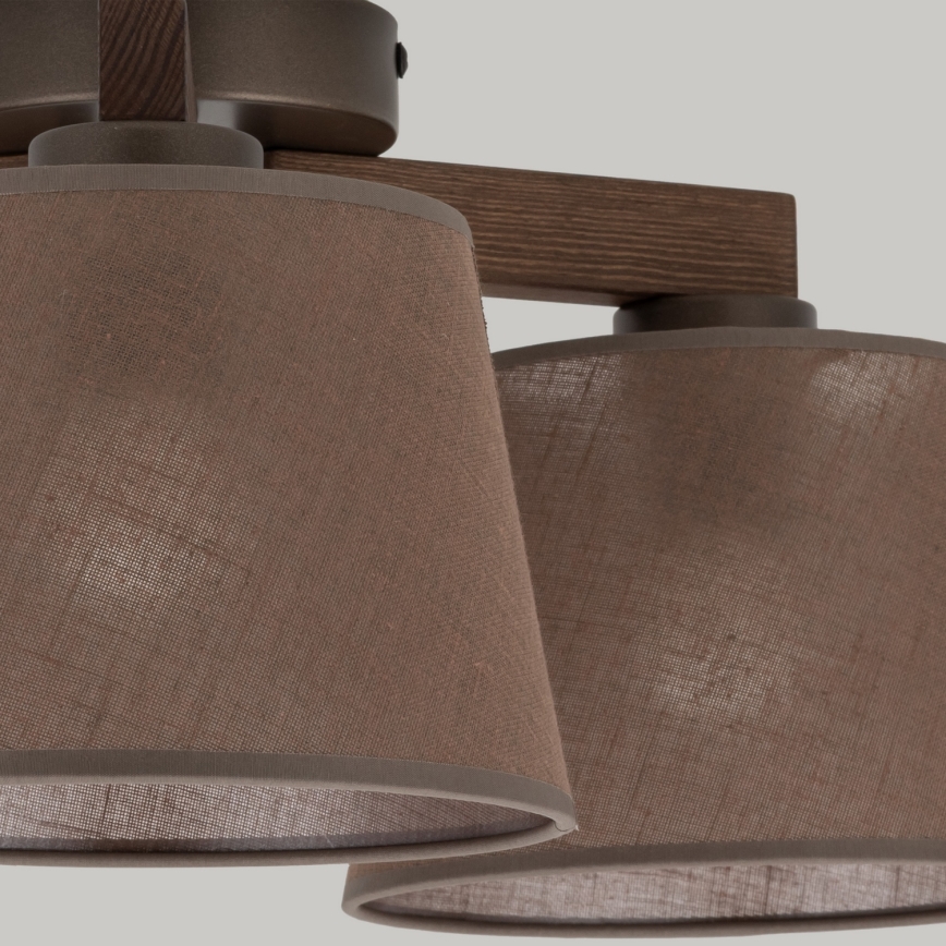 BRILAGI - LED żyrandol natynkowy LATTE 3xE27/15W/230V sosna/brązowy