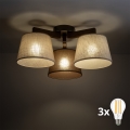 BRILAGI - LED żyrandol natynkowy LATTE 3xE27/15W/230V sosna/mix