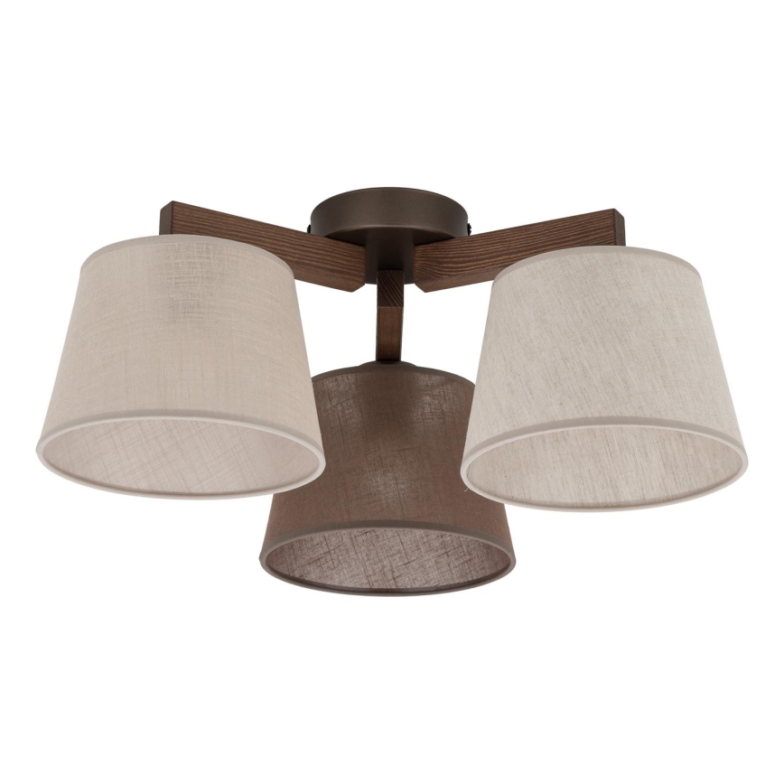 BRILAGI - LED żyrandol natynkowy LATTE 3xE27/15W/230V sosna/mix