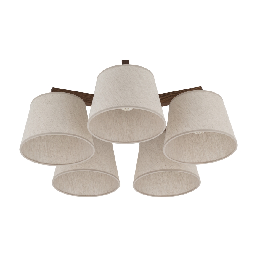 BRILAGI - LED Żyrandol natynkowy LATTE 5xE27/15W/230V sosna/kremowy