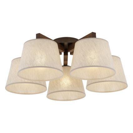 BRILAGI - LED Żyrandol natynkowy LATTE 5xE27/15W/230V sosna/kremowy