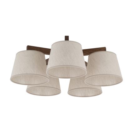 BRILAGI - LED Żyrandol natynkowy LATTE 5xE27/15W/230V sosna/kremowy