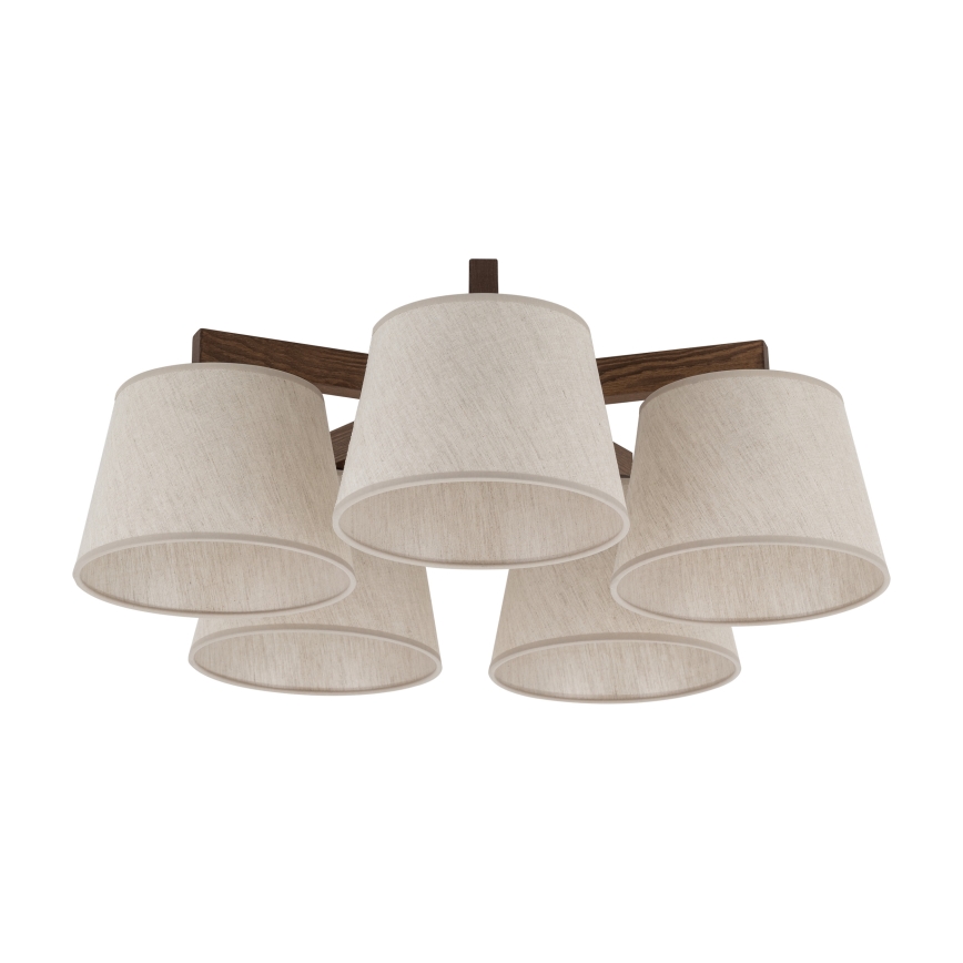 BRILAGI - LED Żyrandol natynkowy LATTE 5xE27/15W/230V sosna/kremowy