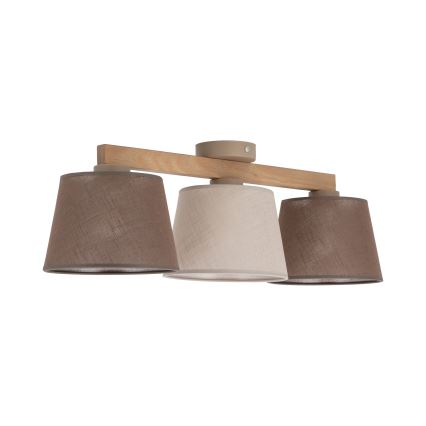 BRILAGI - LED Żyrandol natynkowy LATTE SABIA 3xE27/15W/230V sosna/mix
