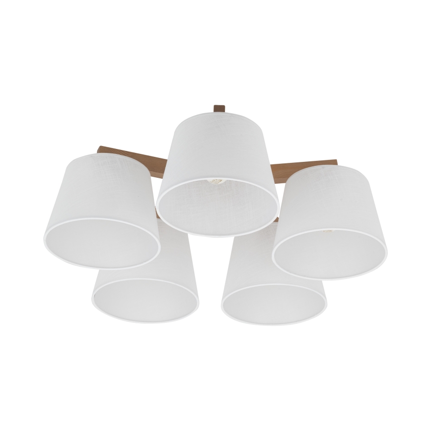 BRILAGI - LED żyrandol natynkowy LATTE SABIA 5xE27/15W/230V sosna/biały