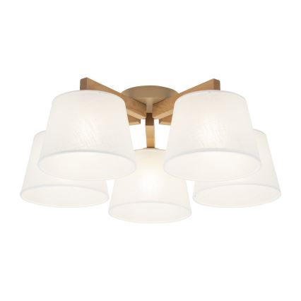 BRILAGI - LED żyrandol natynkowy LATTE SABIA 5xE27/15W/230V sosna/biały