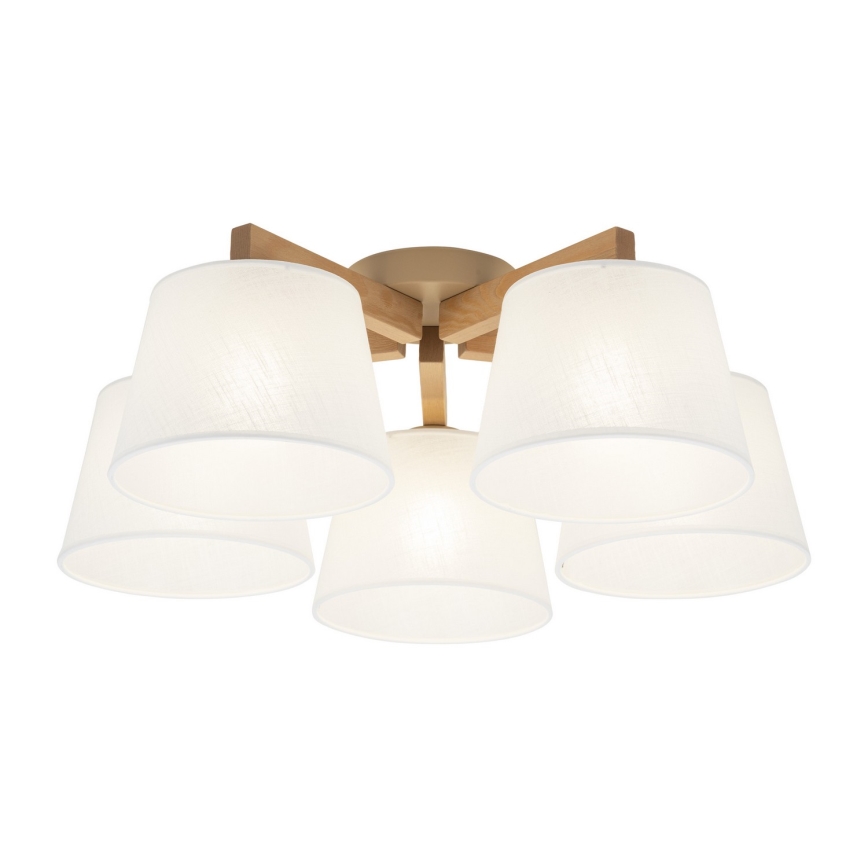 BRILAGI - LED żyrandol natynkowy LATTE SABIA 5xE27/15W/230V sosna/biały