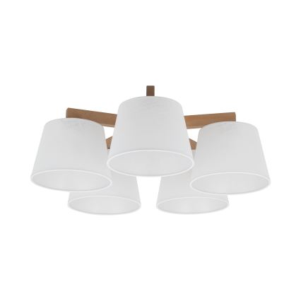 BRILAGI - LED żyrandol natynkowy LATTE SABIA 5xE27/15W/230V sosna/biały