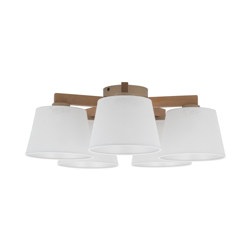 BRILAGI - LED żyrandol natynkowy LATTE SABIA 5xE27/15W/230V sosna/biały