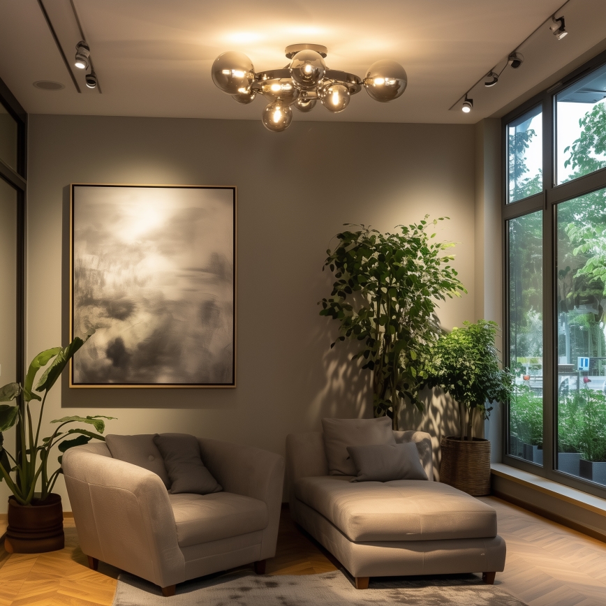 Brilagi - LED Żyrandol natynkowy MILLA 10xG9/3W/230V chrom błyszczący/przydymiony