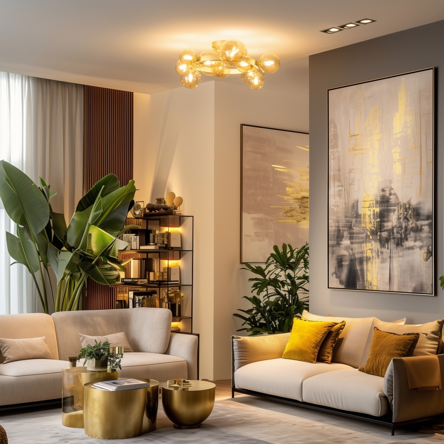 Brilagi - LED Żyrandol natynkowy MILLA 10xG9/3W/230V złoty